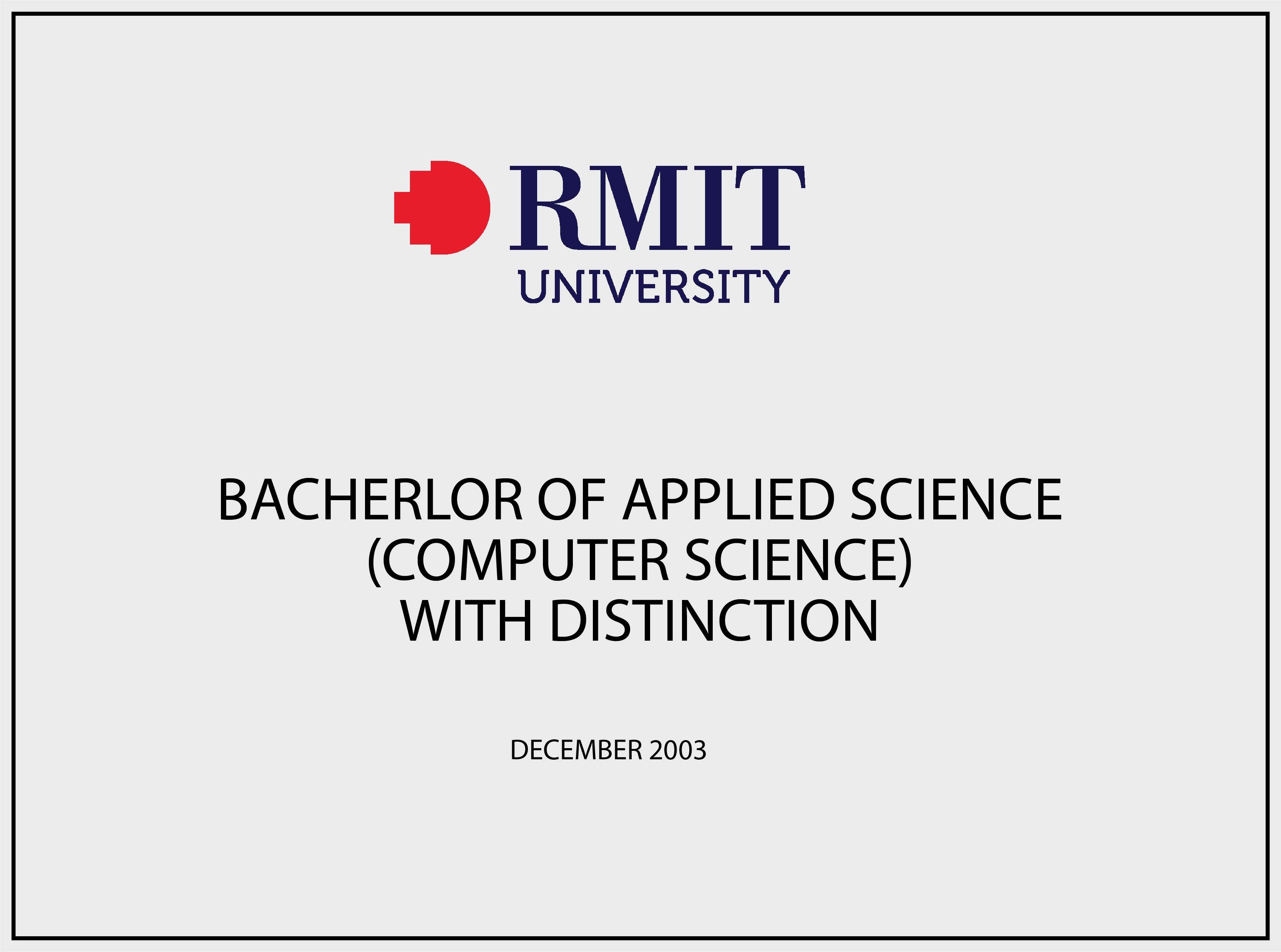 Bachelor of Applied Science - Computer Science